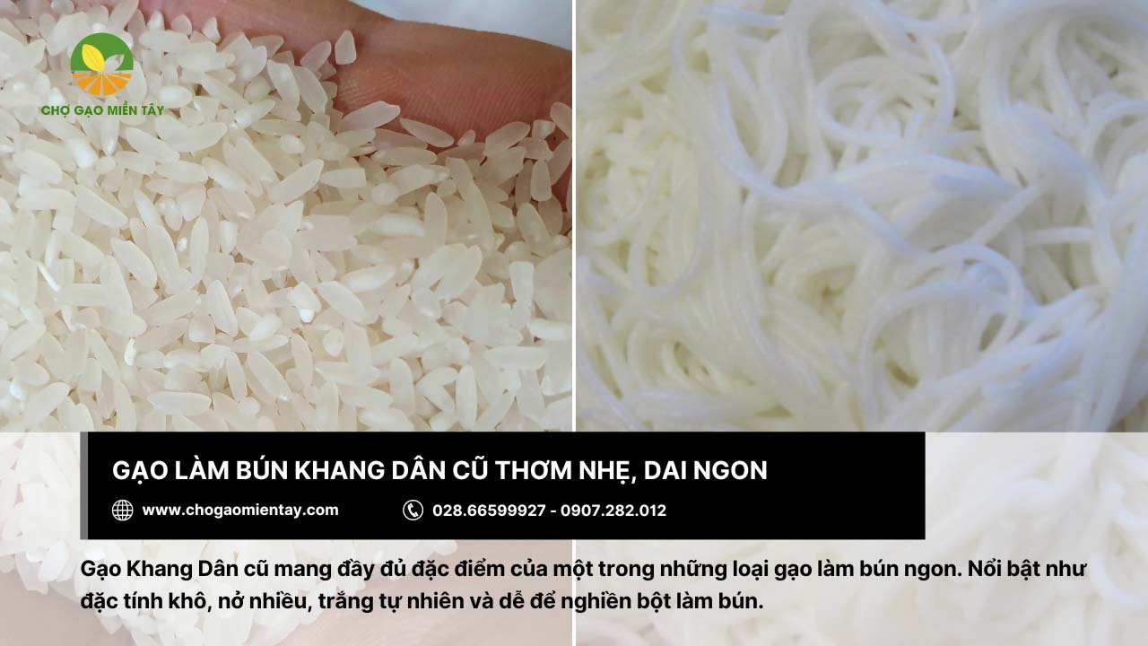 Gạo làm bún là gì? Bảng giá các loại gạo làm bún phổ biến 13 Làm bún ngon với gạo Khang Dân cũ
