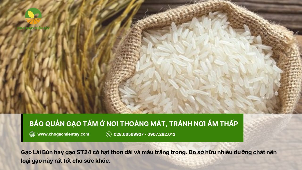 Gạo Tấm Thơm 3 Bảo quản gạo tấm thơm nơi khô ráo thoáng mát