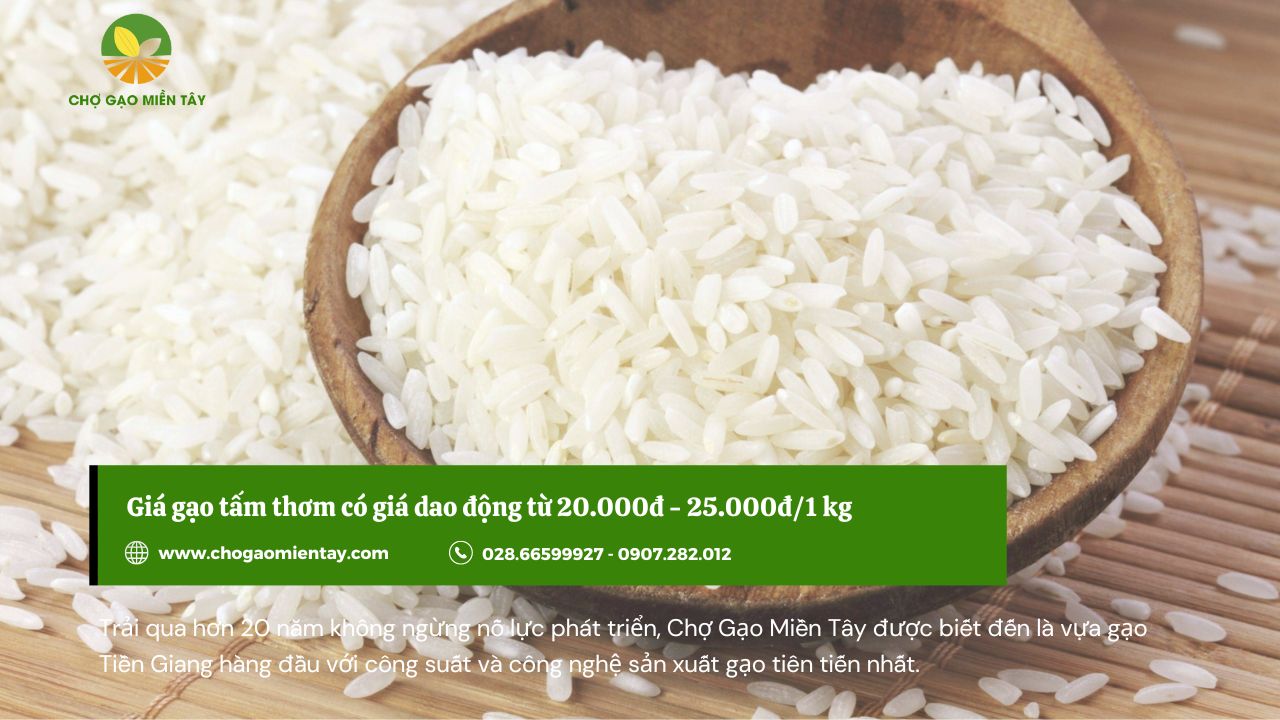Gạo Tấm Thơm 2 Giá gạo tấm thơm có giá dao động từ 20.000đ – 25.000đ cho một ký tuỳ theo loại.