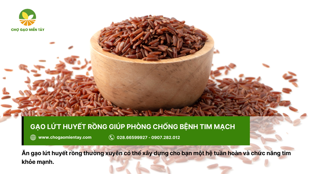 Gạo lứt huyết rồng là gì? Công dụng & Tác dụng đối với cơ thể 8 Gạo lứt huyết rồng hỗ trợ nhuận tràng, ngừa bệnh tim mạch
