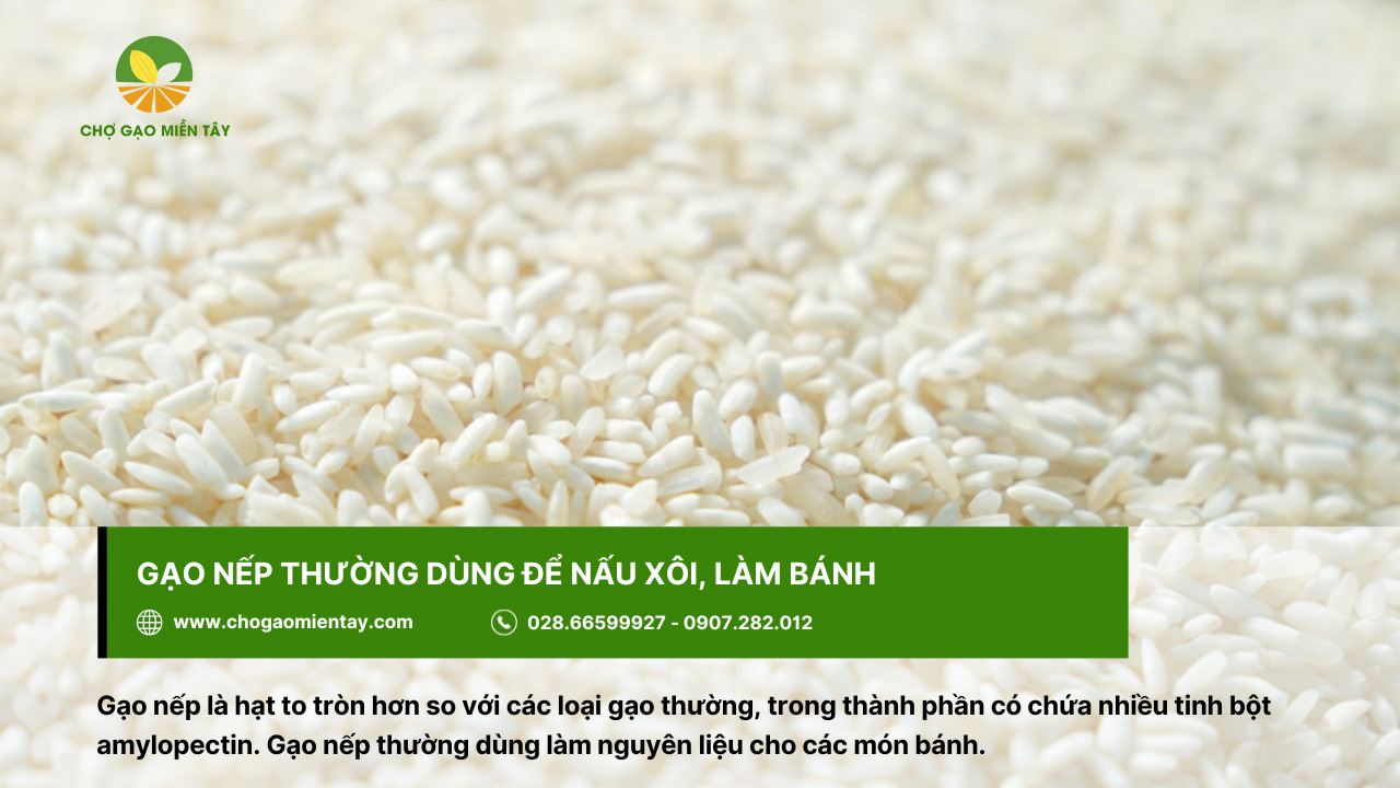 Tổng Hợp Các Tính Chất Của Các Gạo Phổ Biến Nhất 2 Gạo nếp thường dùng để nấu xôi làm bánh