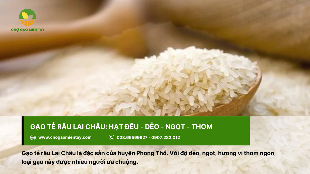 Gạo ngon ở Hà Nội mua ở đâu uy tín chất lượng 4 Gạo tẻ râu Lai Châu với độ ngọt, dẻo, thơm khi nấu