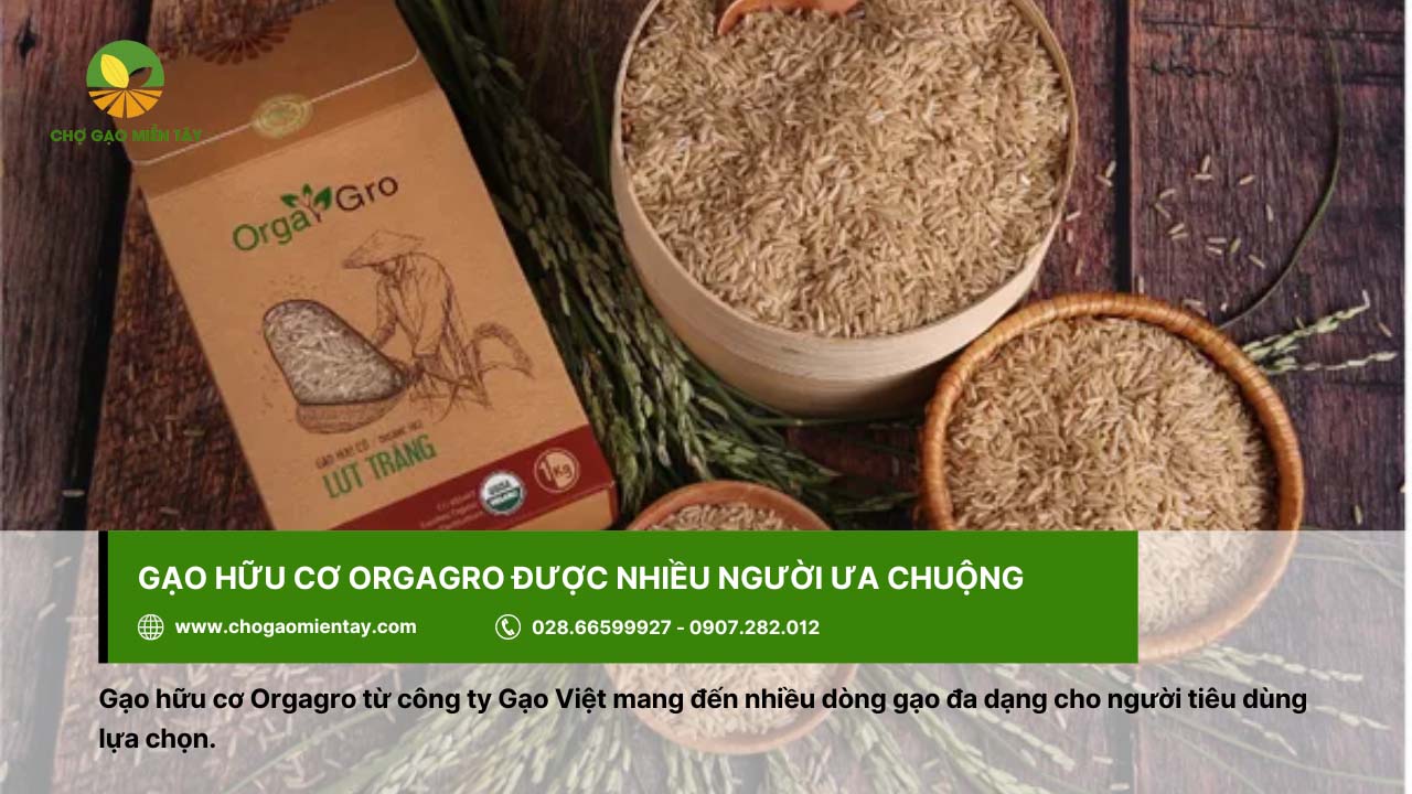 Gạo hữu cơ là gì? Có an toàn đối với sức khỏe người dùng? 14 Gạo hữu cơ Orgagro có bao bì đẹp mắt