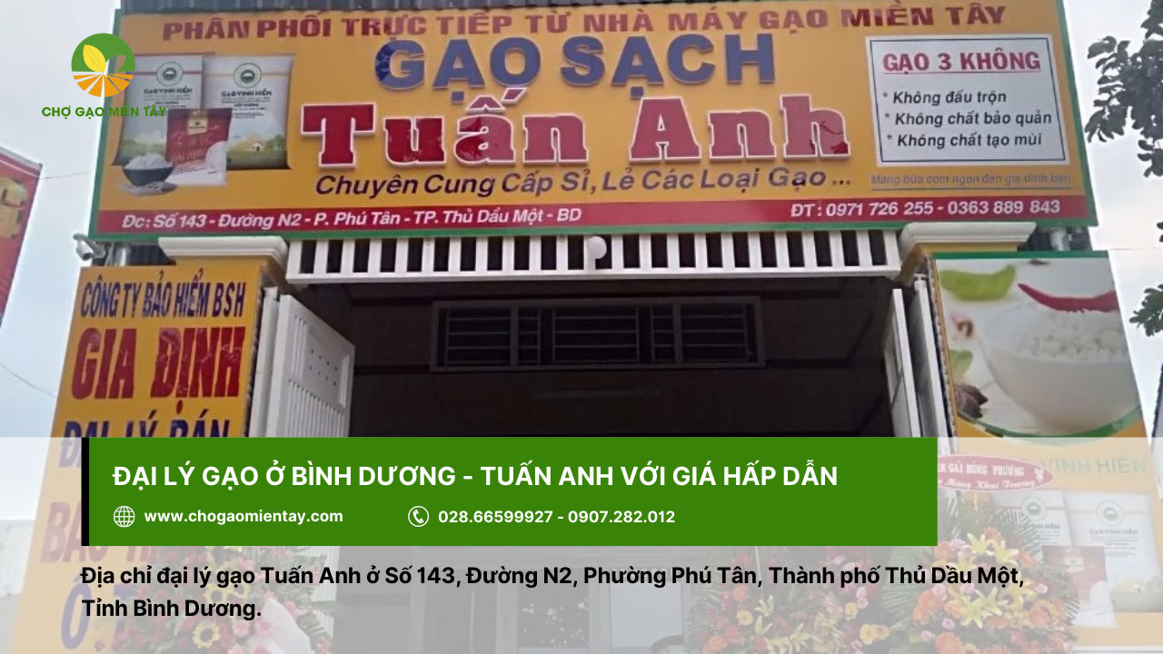 Đại lý gạo gần đây nhất, vựa gạo sỉ và lẻ giá rẻ tại TPHCM 16 Đại lý gạo Tuấn Anh với giá thành hấp dẫn