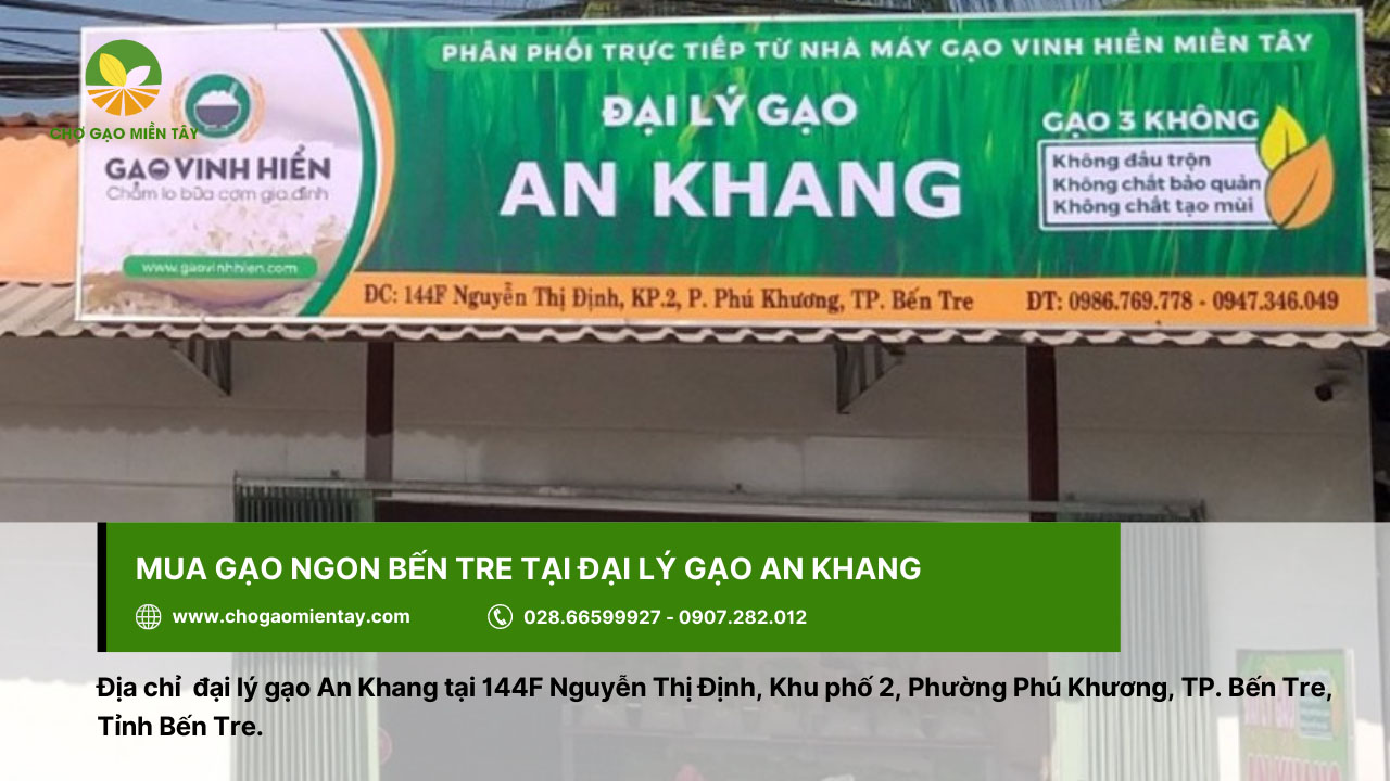 Đại lý gạo gần đây nhất, vựa gạo sỉ và lẻ giá rẻ tại TPHCM 33 Đại lý An Khang - địa chỉ mua gạo ngon