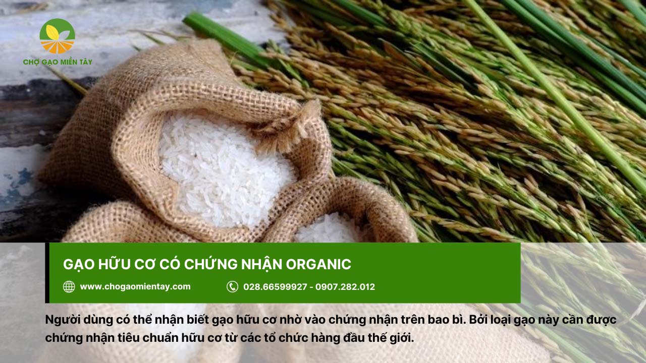 Gạo hữu cơ là gì? Có an toàn đối với sức khỏe người dùng? 6 Gạo hữu cơ là gạo có chứng nhận Organic từ các tổ chức uy tín