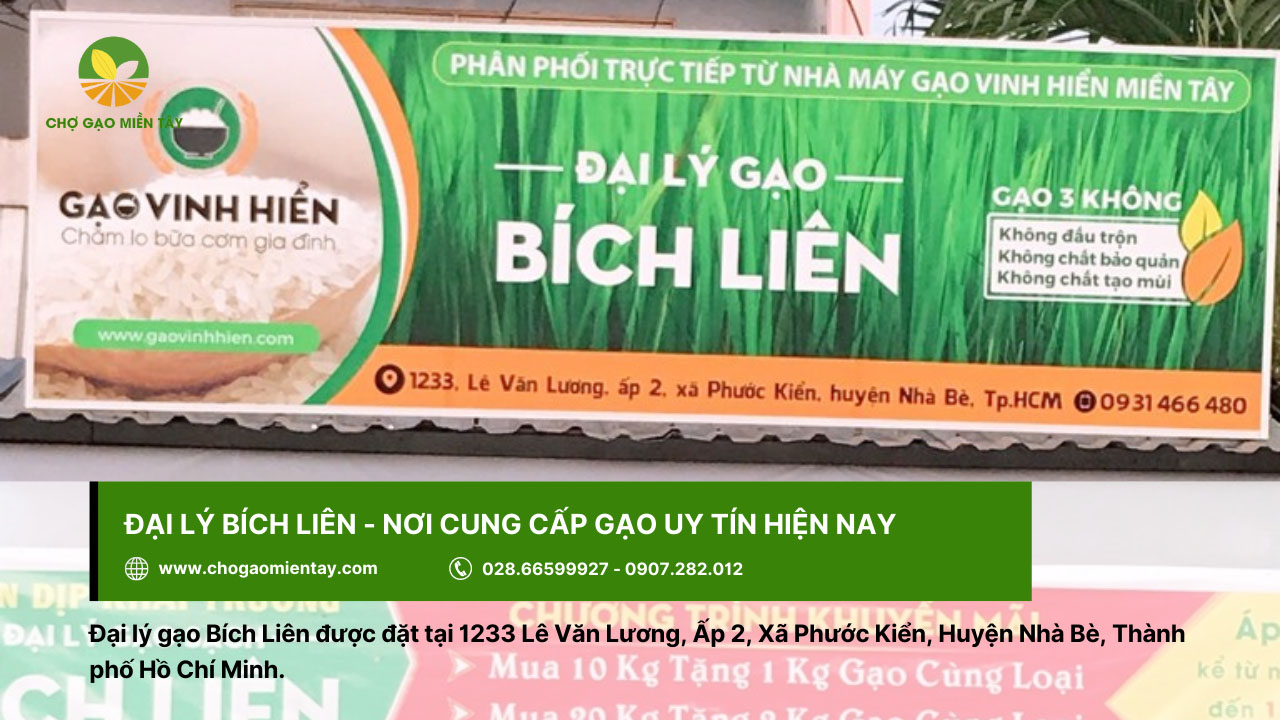 Đại lý gạo gần đây nhất, vựa gạo sỉ và lẻ giá rẻ tại TPHCM 9 Bích Liên là một trong các đại lý cung cấp gạo uy tín