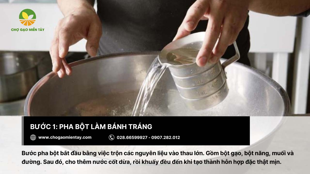 Chọn gạo làm bánh tráng 13 Các nguyên liệu pha bột làm bánh tráng cần chuẩn bị đầy đủ