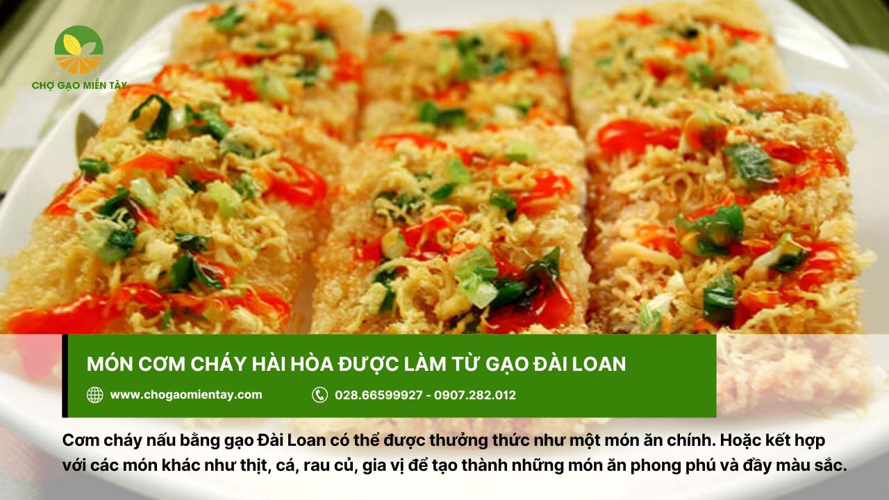 Gạo Đài Loan có công dụng gì? Những món ăn ngon từ gạo Đài Loan 2 Món cơm cháy bắt mắt được làm từ gạo Đài Loan