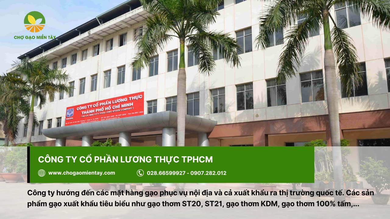 Top 10 công ty xuất khẩu lúa gạo lớn nhất Việt Nam 13 Công ty Cổ phần Lương thực TPHCM xuất khẩu đa dạng gạo ra thị trường quốc tế