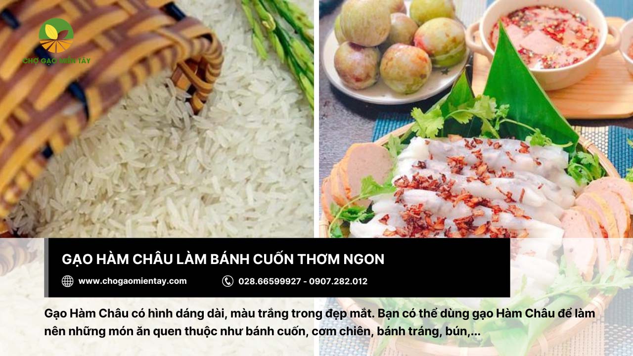 Gạo làm bánh cuốn thơm ngon, đầy hấp dẫn 3 Làm bánh cuốn dễ dàng với gạo Hàm Châu
