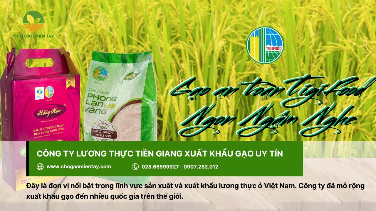 Top 10 công ty xuất khẩu lúa gạo lớn nhất Việt Nam 4 Công ty Lương Thực Tiền Giang xuất khẩu gạo đến nhiều quốc gia trên thế giới