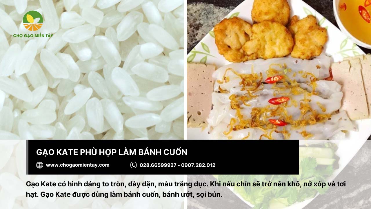 Gạo làm bánh cuốn thơm ngon, đầy hấp dẫn 7 Gạo Kate mang đến món bánh cuốn thơm lừng