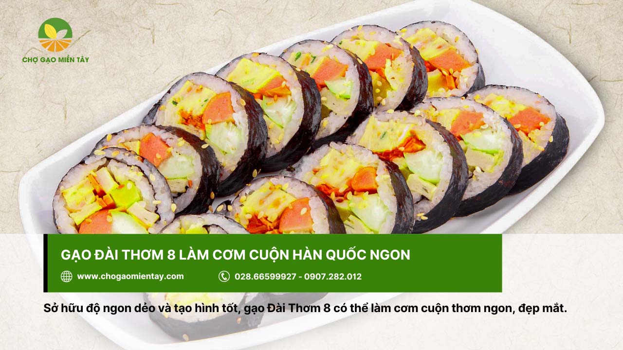 Tìm hiểu về Gạo Đài Thơm 8 10 Món cơm cuộn bắt mắt làm từ gạo Đài Thơm 8