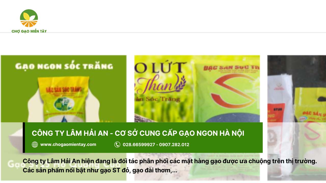 Gạo ngon ở Hà Nội mua ở đâu uy tín chất lượng 23 Lâm Hải An bán các sản phẩm gạo được ưa chuộng hiện nay
