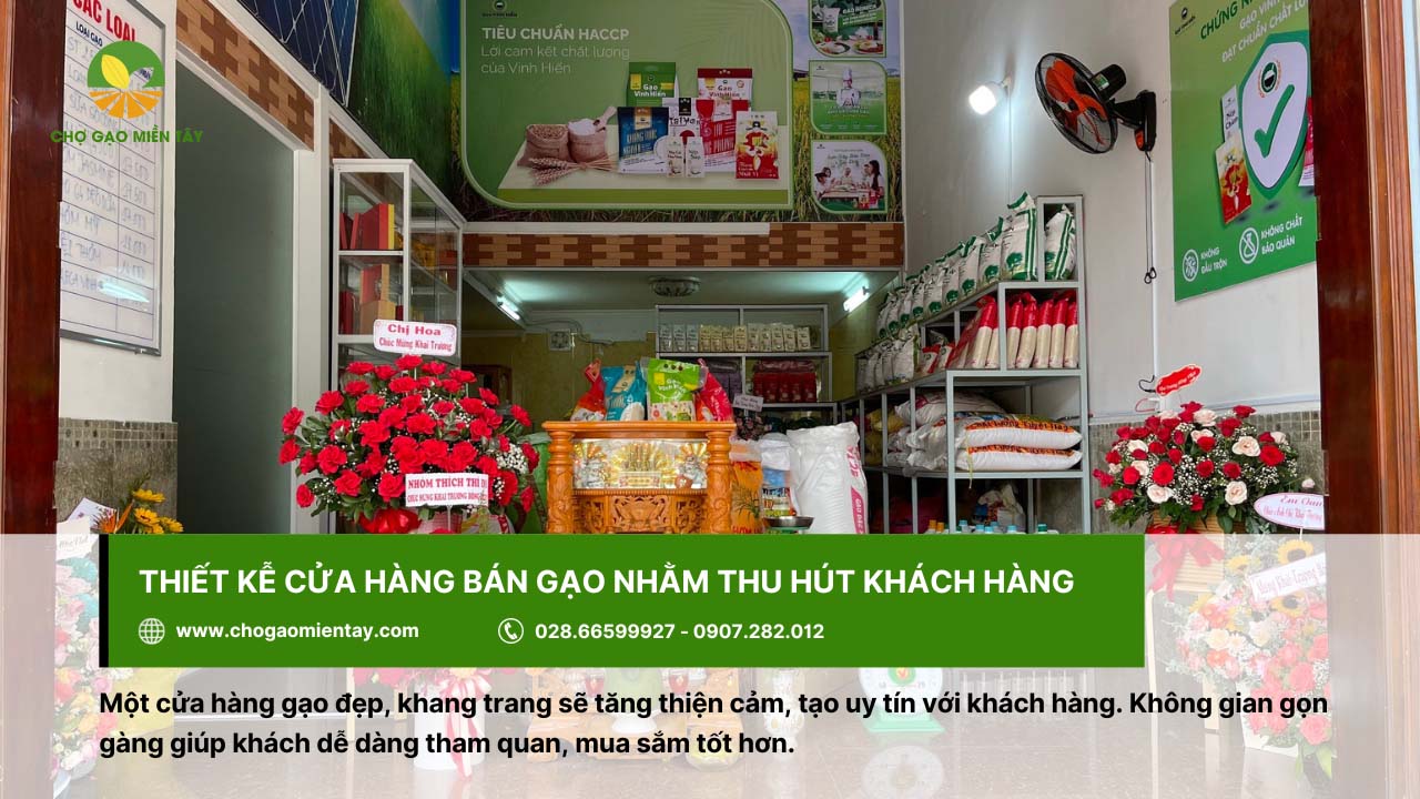 Cách trang trí cửa hàng bán gạo chuyên nghiệp năm 2023 2 Cửa hàng gạo đẹp sẽ tạo thiện cảm tốt từ khách hàng