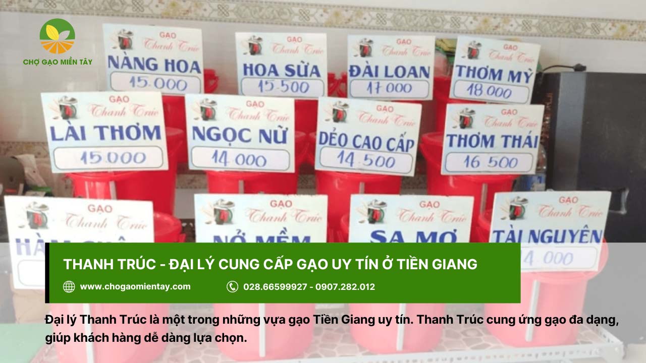 Danh sách top 10 vựa gạo Tiền Giang chất lượng và uy tín hiện nay 11 Thanh Trúc là một trong những đại lý gạo uy tín ở Tiền Giang