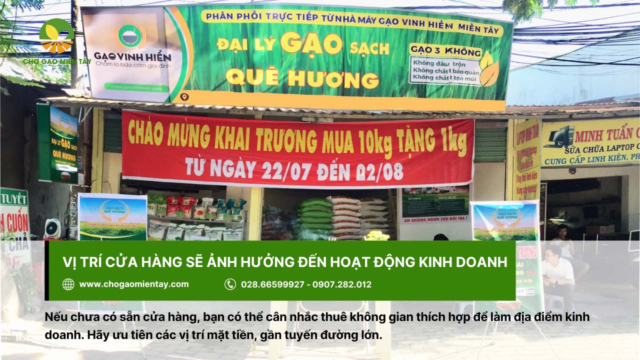 Mở đại lý gạo cần bao nhiêu vốn? Tư vấn mở đại lý gạo hiệu quả 13 Vị trí cửa hàng sẽ ảnh hưởng đến hoạt động kinh doanh
