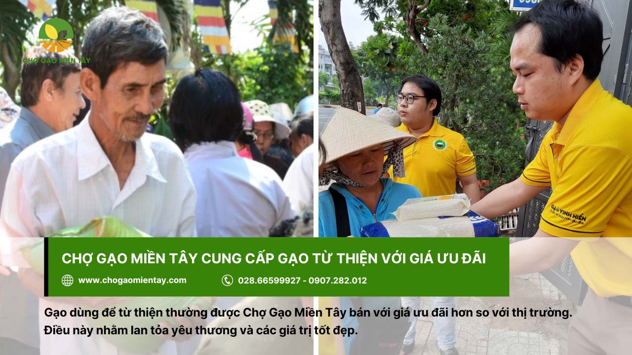Chợ Gạo Miền Tây - Nhà máy gạo sản xuất gạo sạch, chất lượng 12 Mua gạo từ thiện ở Chợ Gạo Miền Tây với giá ưu đãi