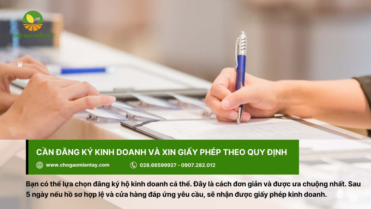 Mở đại lý gạo cần bao nhiêu vốn? Tư vấn mở đại lý gạo hiệu quả 15 Cần đăng ký kinh doanh và xin giấy phép theo quy định khi mở cửa hàng gạo