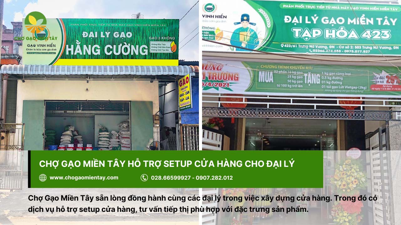 Cách trang trí cửa hàng bán gạo chuyên nghiệp năm 2023 18 Chợ Gạo Miền Tây hỗ trợ setup cửa hàng cho đại lý
