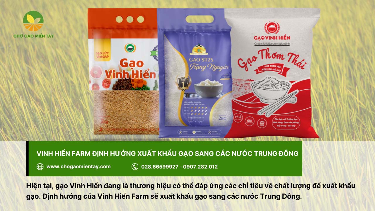 Top 10 nước xuất khẩu gạo lớn nhất thế giới năm 2024 6 Các loại gạo Vinh Hiển Farm định hướng xuất khẩu sang các nước Trung Đông