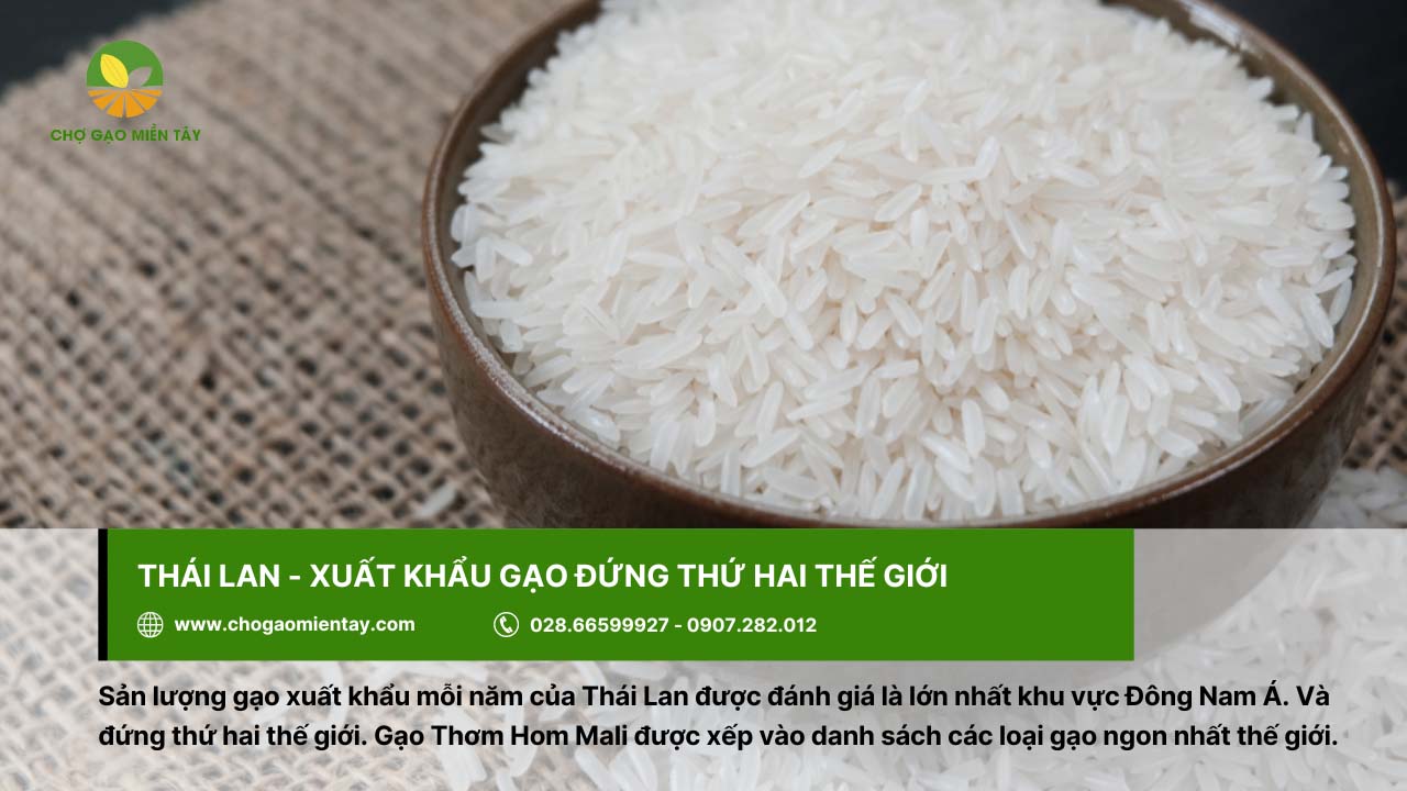 Top 10 nước xuất khẩu gạo lớn nhất thế giới năm 2024 3 Thái Lan đứng thứ 2 trong các nước xuất khẩu gạo trên thế giới