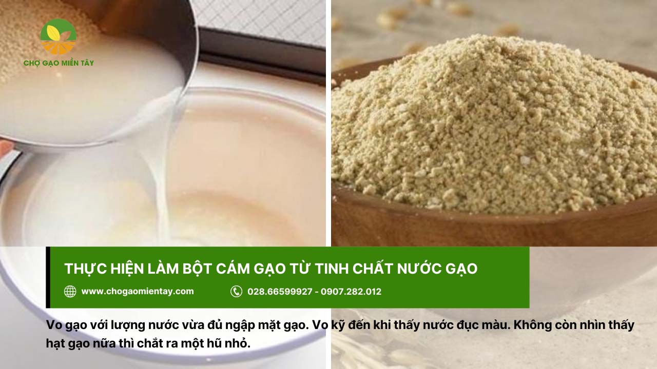 Mua cám gạo ở đâu TPHCM? Top địa chỉ tin cậy năm 2023 5 Tinh chất nước gạo tạo thành phẩm bột cám gạo nguyên chất