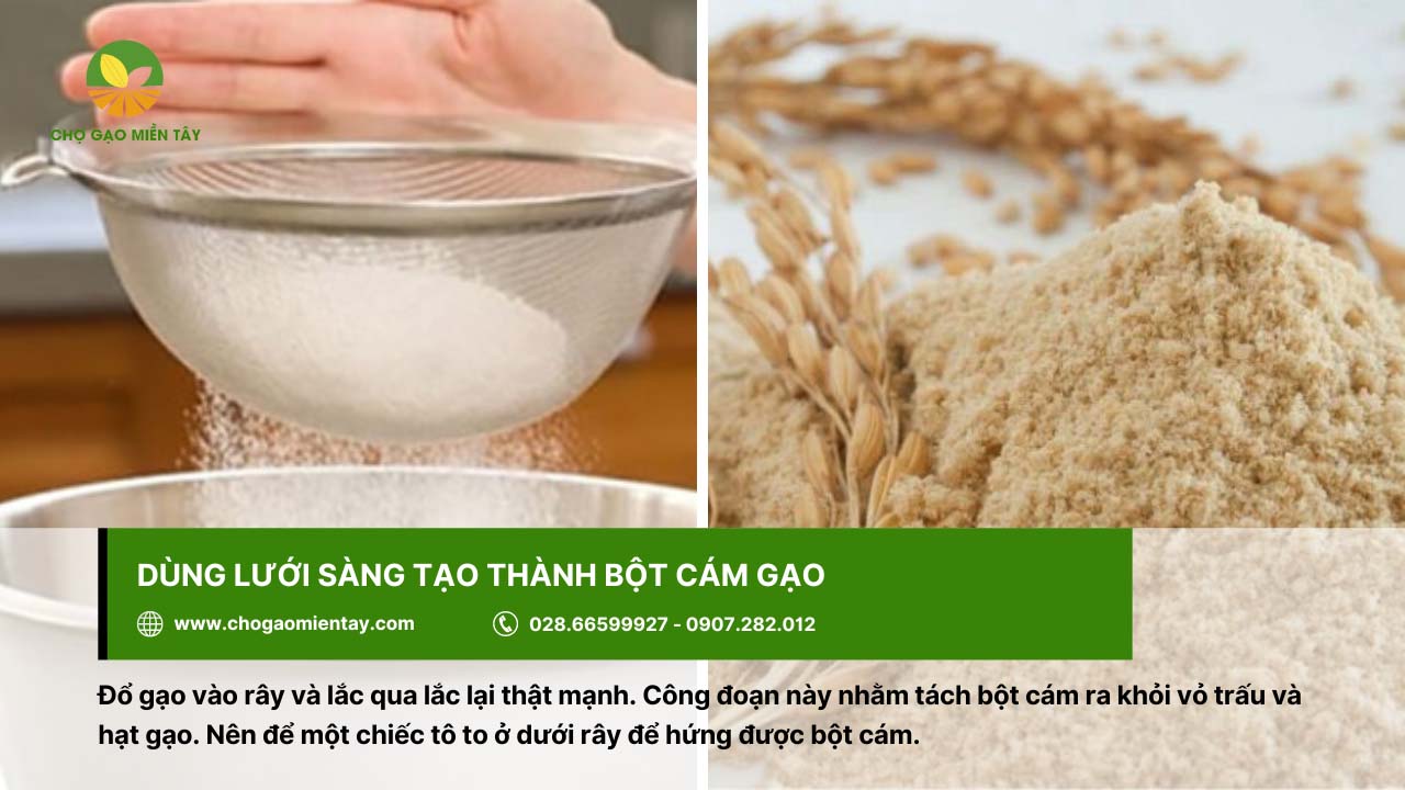 Mua cám gạo ở đâu TPHCM? Top địa chỉ tin cậy năm 2023 6 Dùng lưới sàng bột cám gạo
