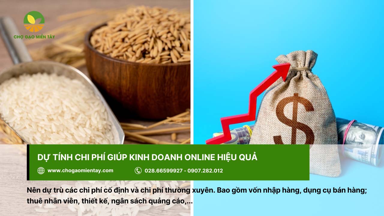 Chiến lược kinh doanh gạo online hiệu quả, lợi nhuận cao 6 Kinh doanh online hiệu quả nhờ dự trù chi phí thực hiện