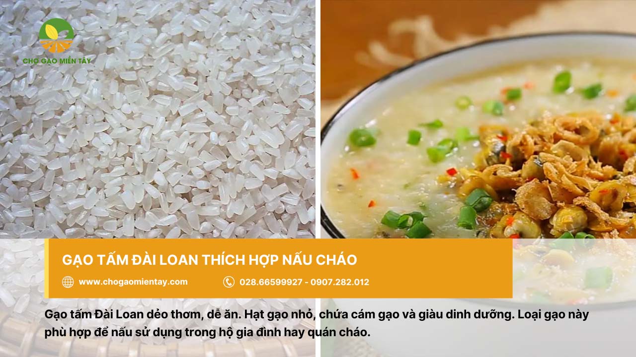 Gạo tấm bán ở đâu? Mua gạo tấm cho quán cơm tấm 8 Gạo tấm Đài Loan thường dùng để nấu cháo