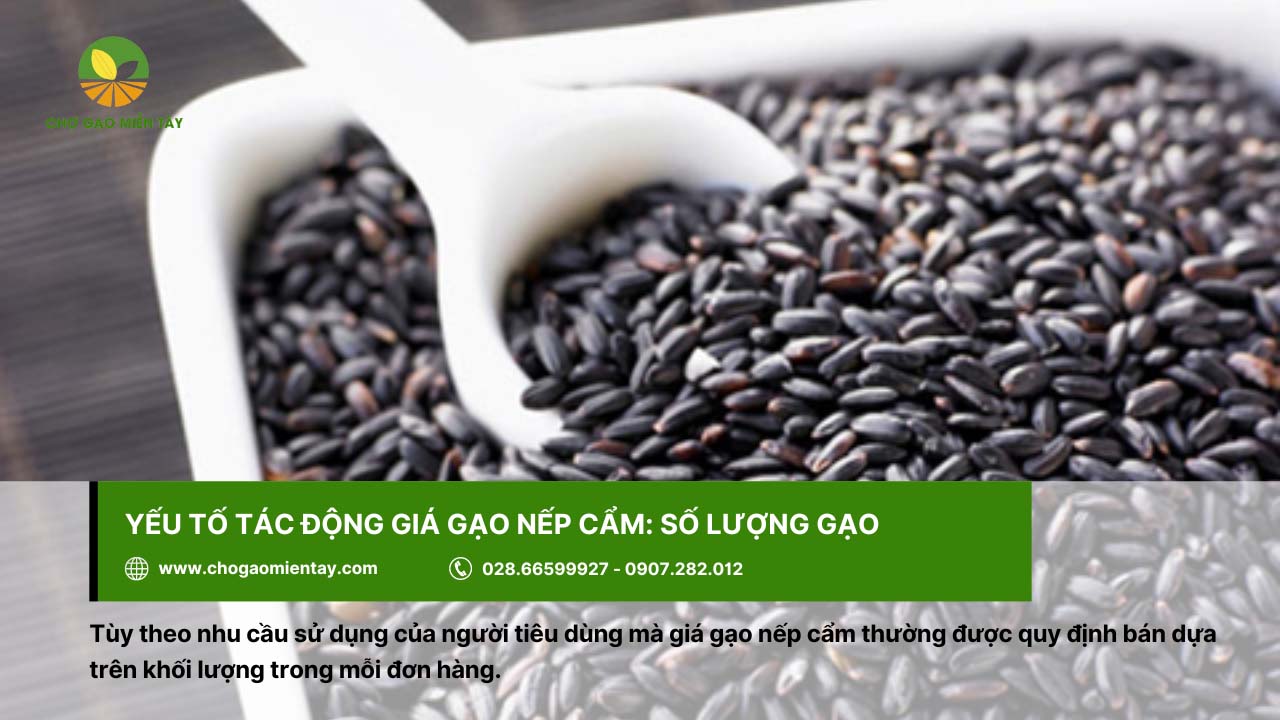 Gạo Nếp Cẩm 8 Khối lượng gạo nếp cẩm ảnh hưởng đến giá thành, sẽ tiết kiệm hơn về chi phí